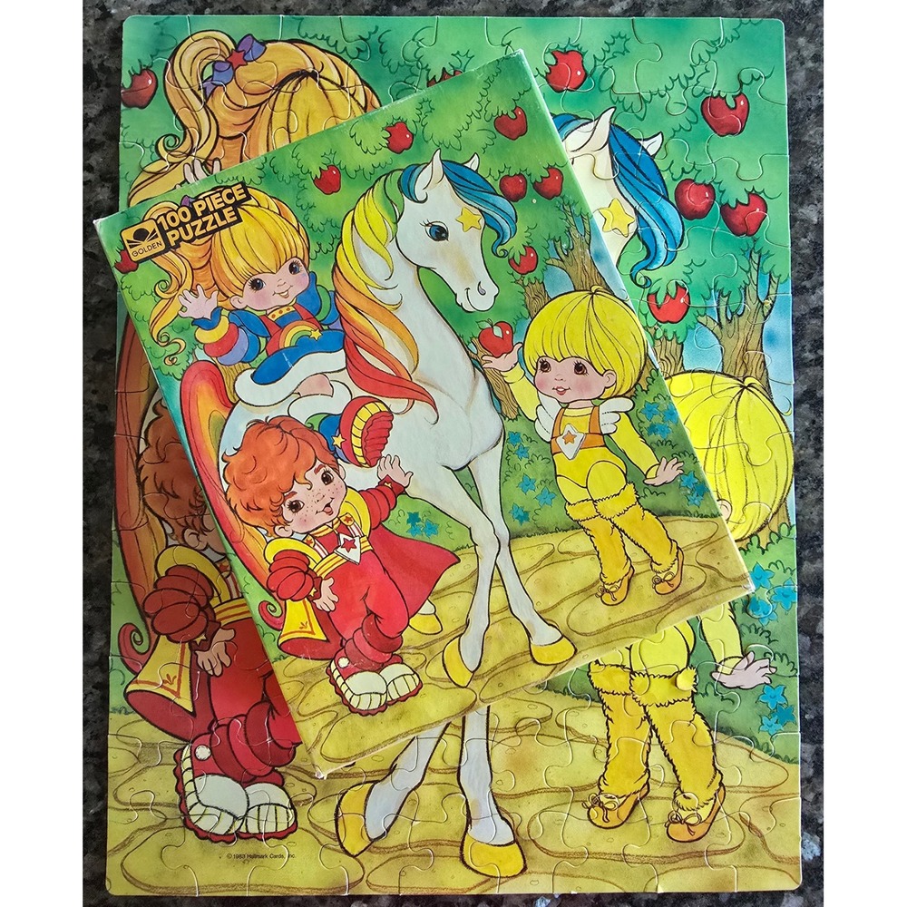 Vintage 1983 Rainbow Brite Golden Jigsaw Puzzle 100 Piece Starlite Horse 4753